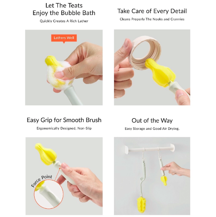 simba silky teat nipple brush twin pack set 奶瓶奶嘴海绵刷
